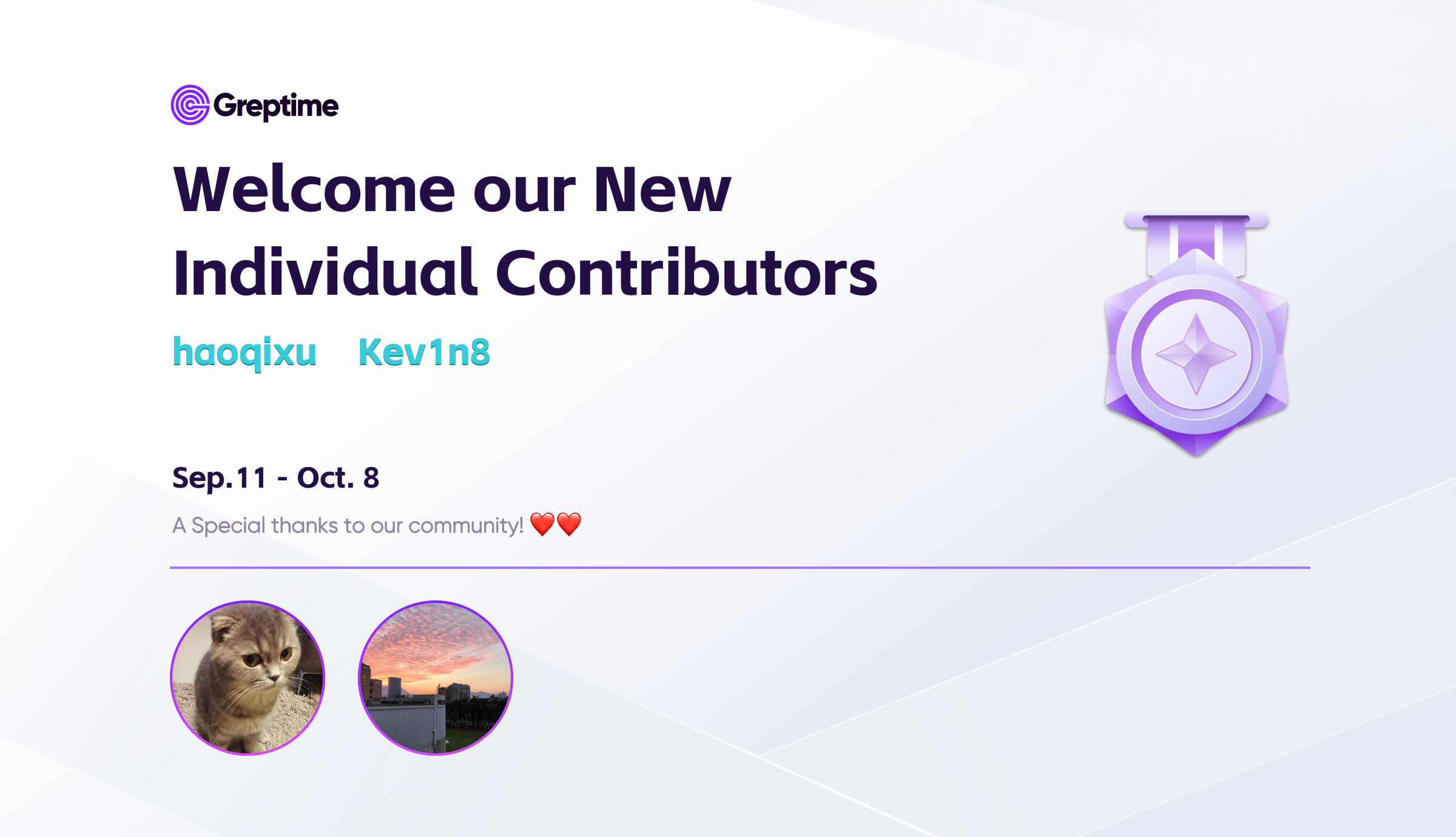 New Contributors of GreptimeDB