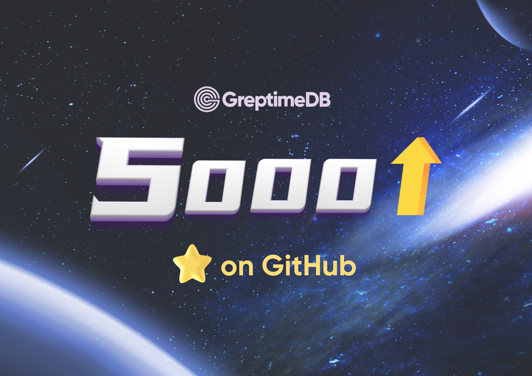 （Figure 1: The Milestone of GreptimeDB-5,000 Stars）