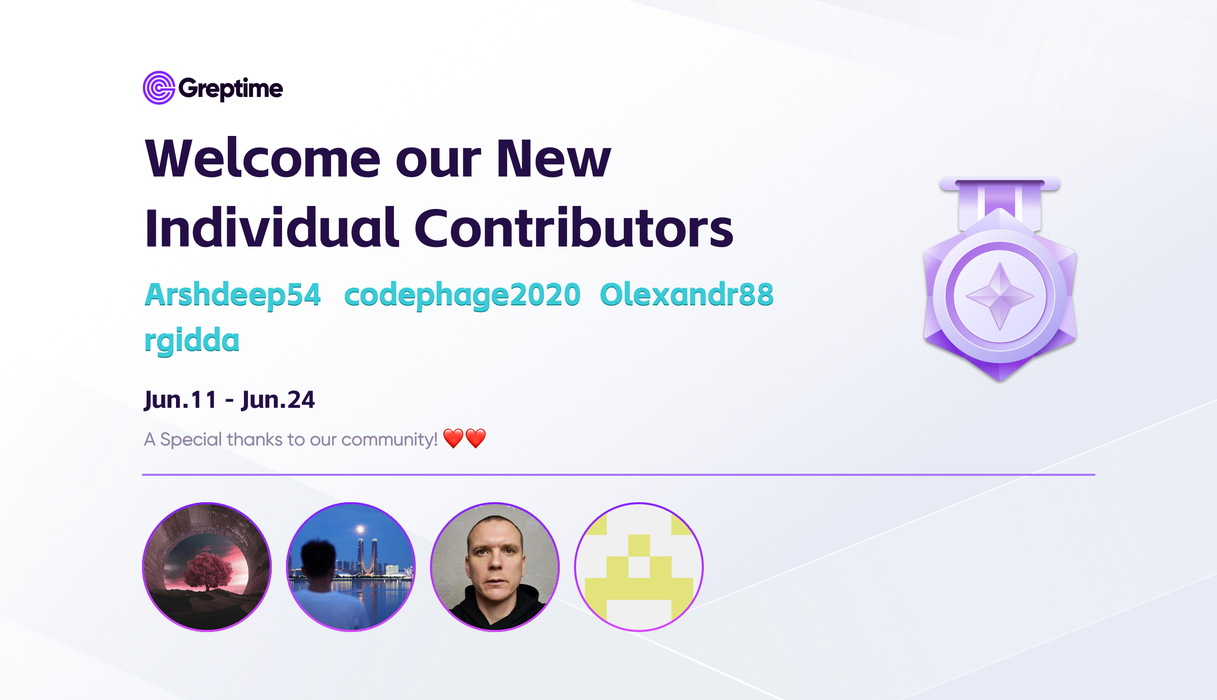 （Figure 1: New Contributors of GreptimeDB）