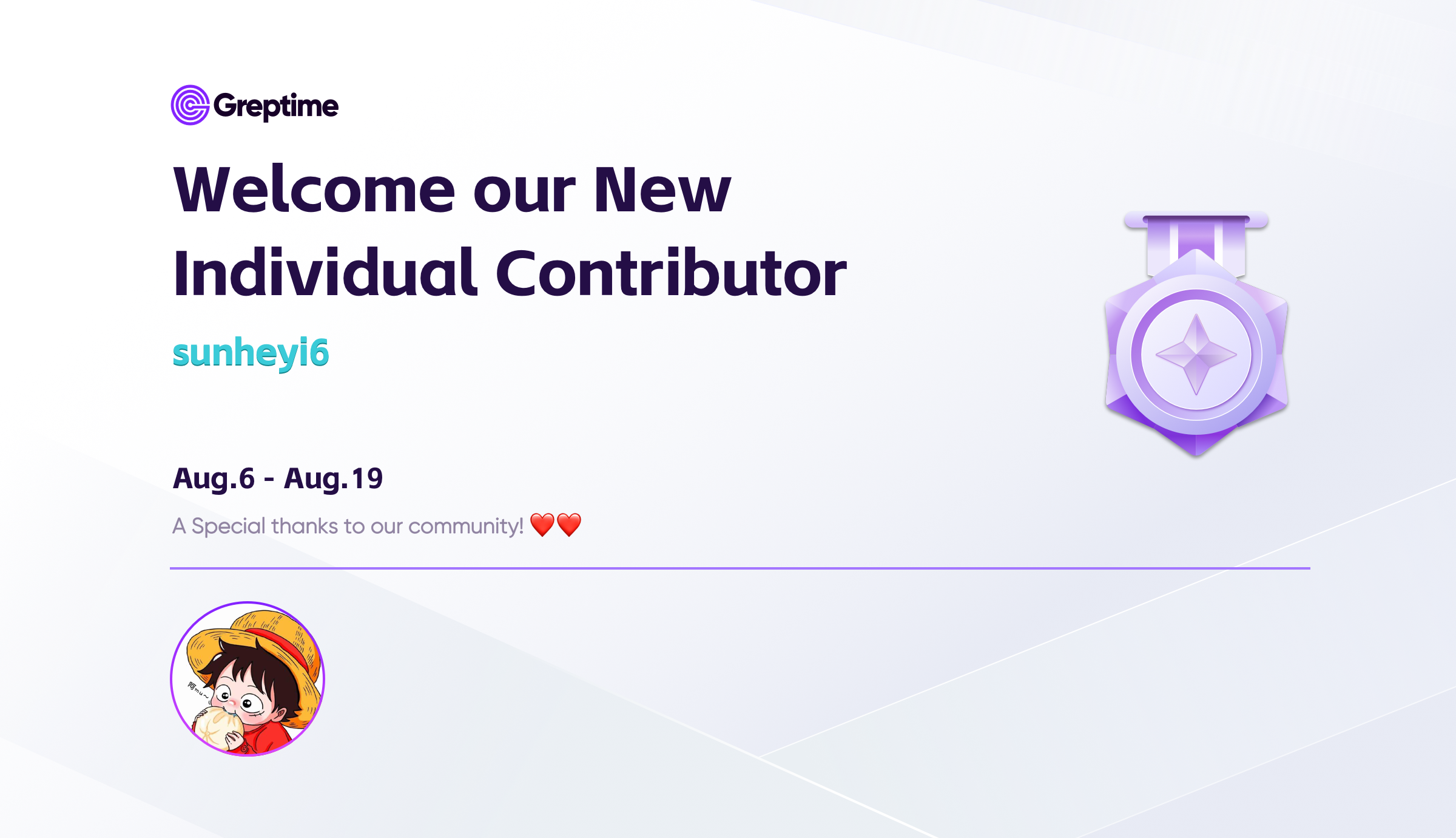 （Figure 1: New Contributor of GreptimeDB）