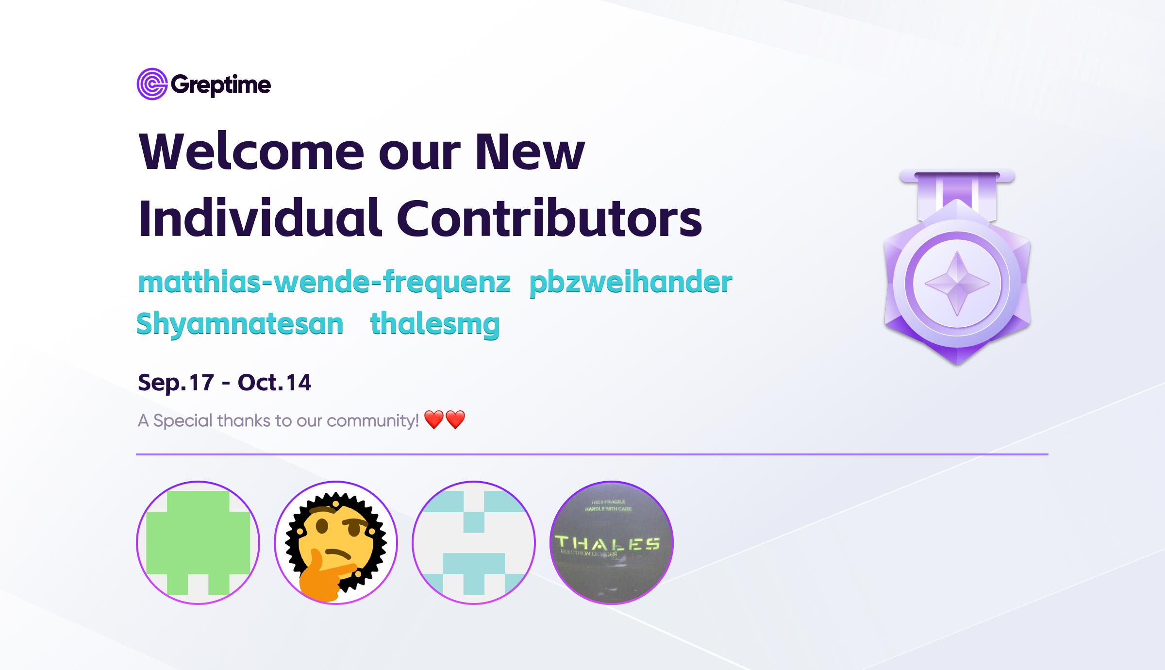 (Figure 1: New Contributors of GreptimeDB)