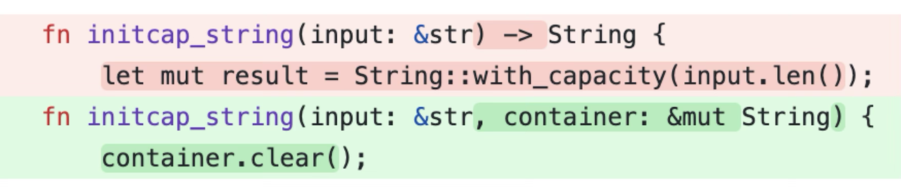 String reuse optimization example